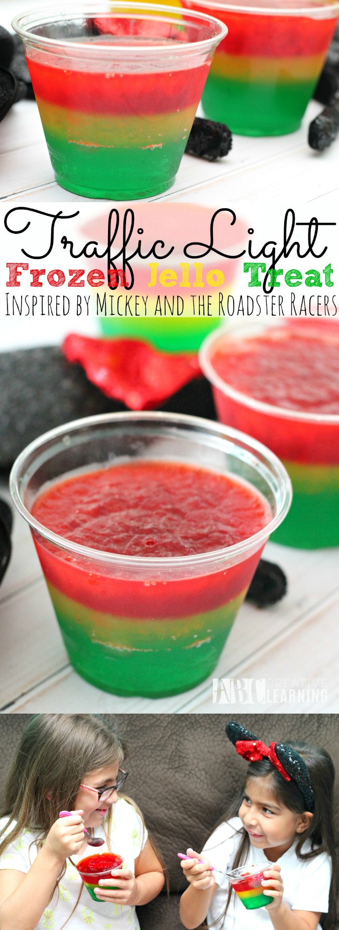 Traffic Light Frozen Jello Treat - abccreativelearning.com