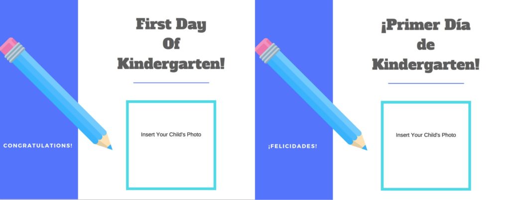 First Day of School Printables - English and Spanish