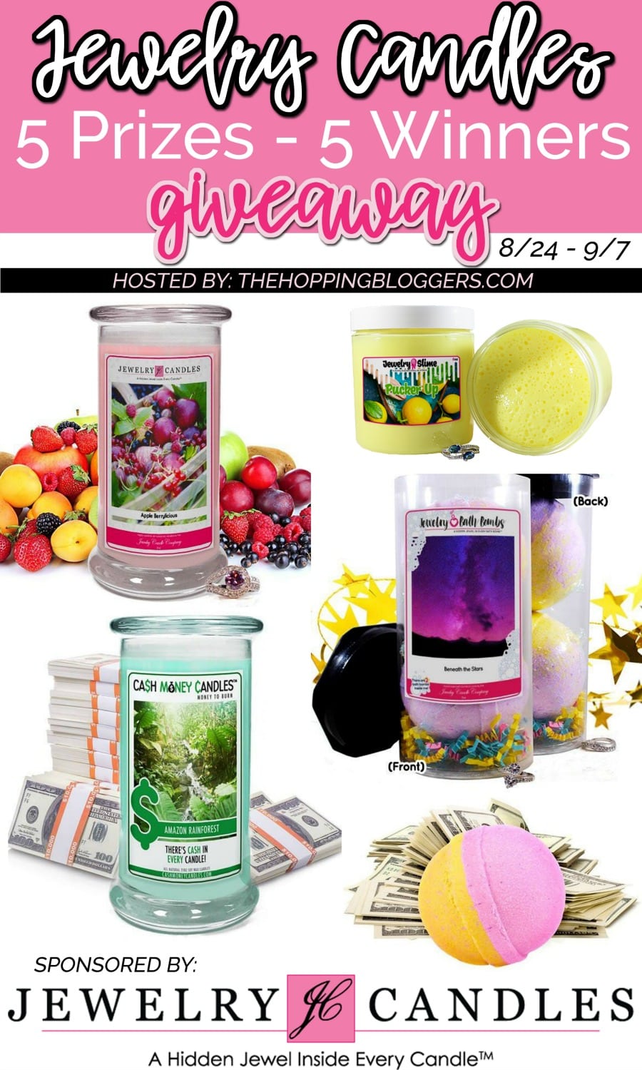 Jewelry Candles and Bath Bombs Giveaway - abccrreativelearning.com