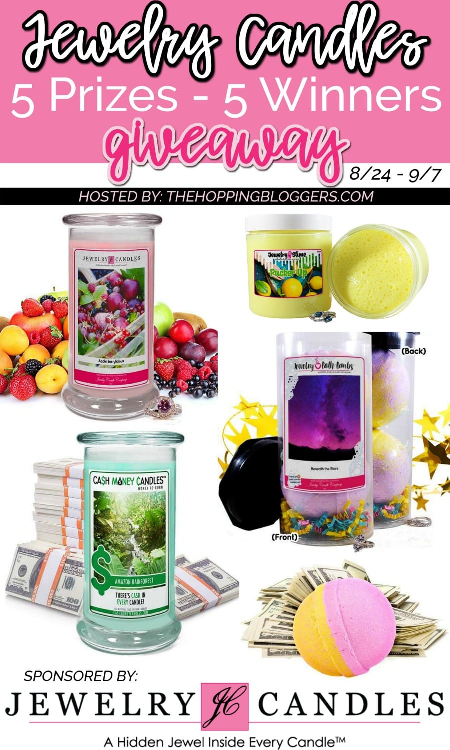 Jewelry candles and 2025 bath bombs