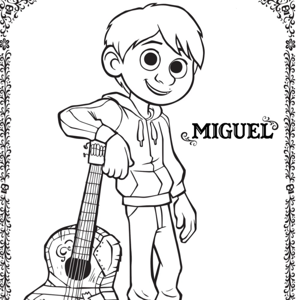 coco coloring pages for kids