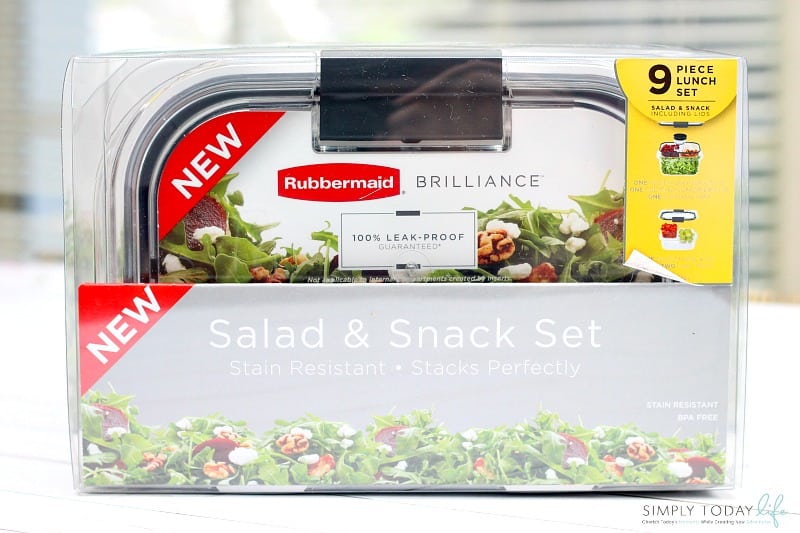 On The Go Easy Healthy Lunch Hack with Rubbermaid Salad and Snack Set