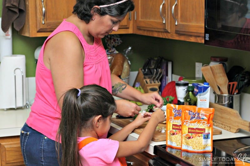 Cooking with Kids One Pot Puerto Rican Style Chicken and Brown Basmati Rice Recipe 