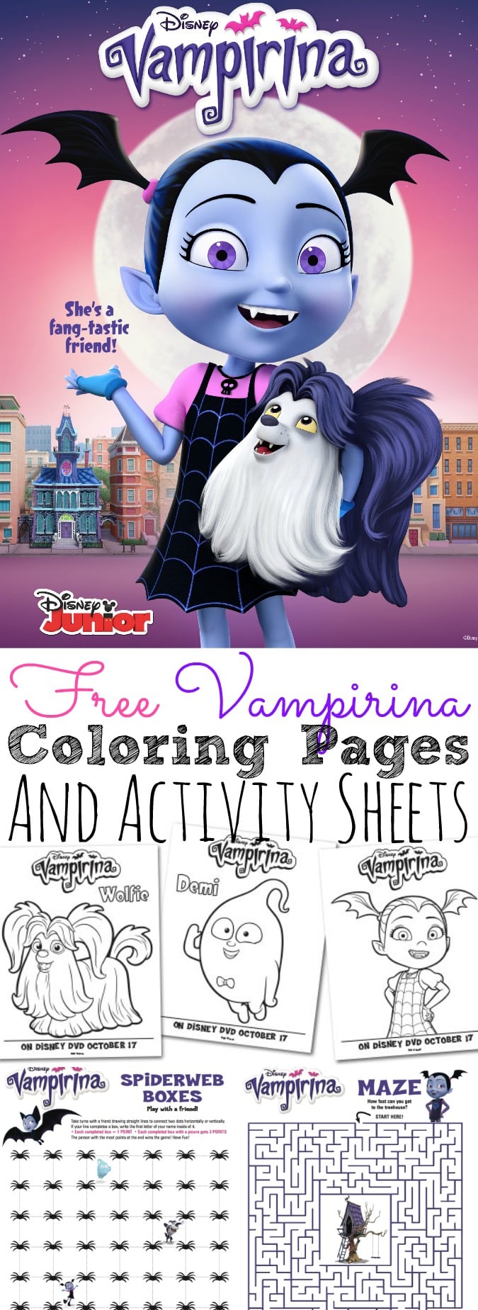 vampirina free coloring pages