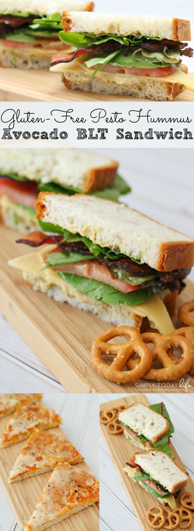 Gluten-Free Pesto Hummus Avocado BLT Sandwich Recipe - simplytodaylife.com