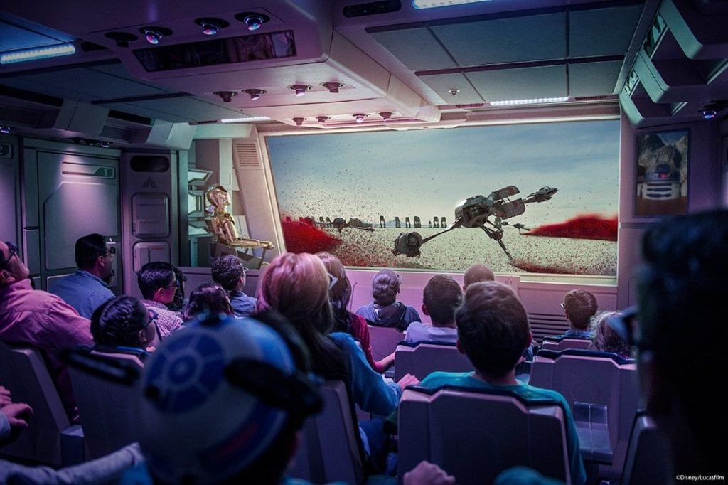 Experiencing Holiday Time at Disneyland and The Last Jedi on Star Tours Scene