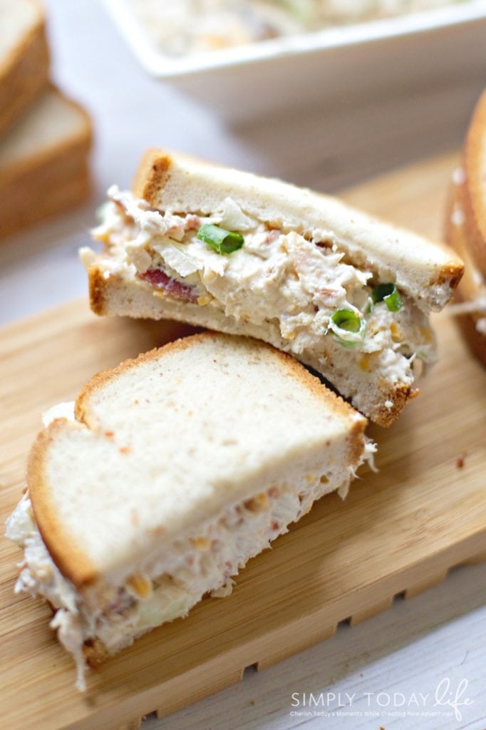 Easy and Delicious Loaded Ranch Chicken Salad Sandwich Gluten-Free - simplytodaylife.com