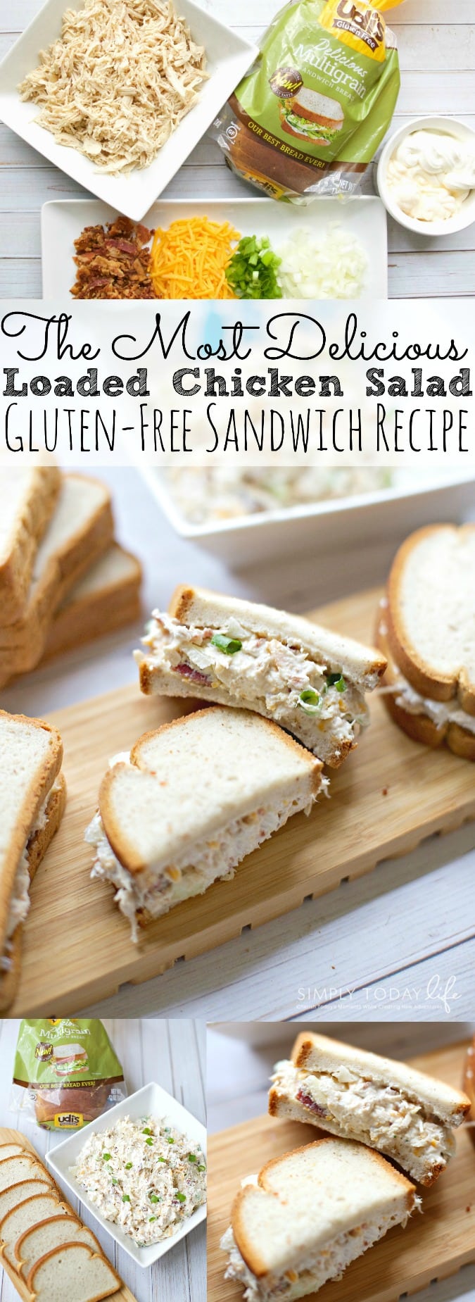 The Most Delicious Loaded Chicken Salad Sandwich Gluten-Free - simplytodaylife.com