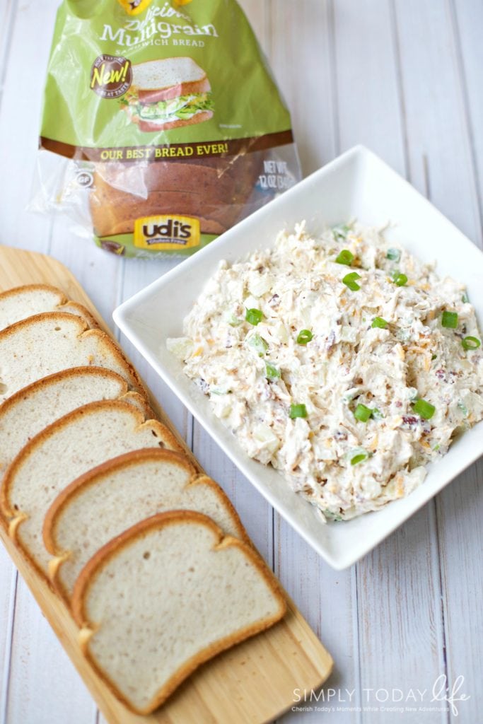 The Most Delicious Loaded Ranch Chicken Salad Sandwich Gluten-Free - simplytodaylife.com