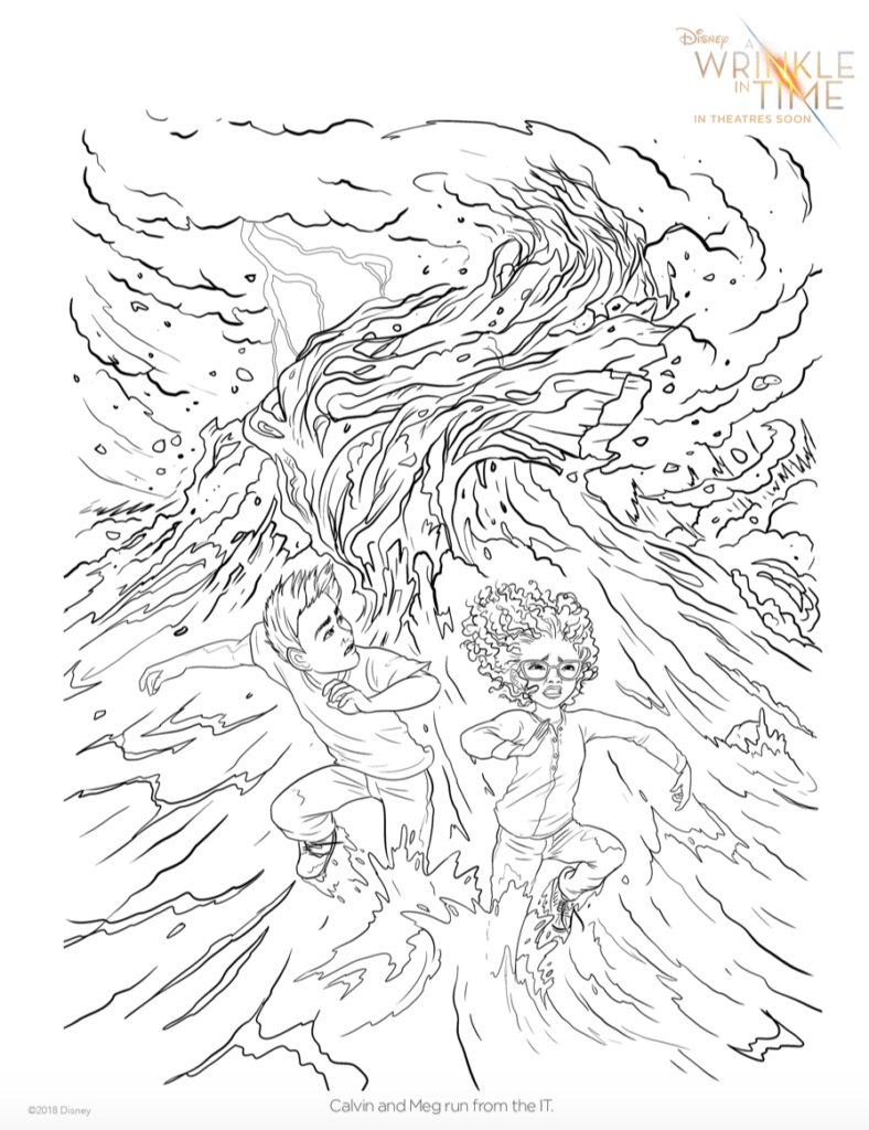 A Wrinkle In Time Coloring Pages Meg and Calvin