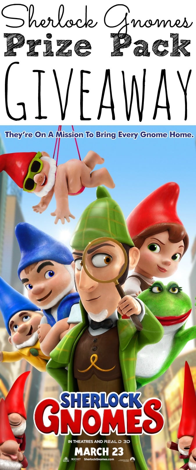 Sherlock Gnomes Movie Prize Pack Giveaway
