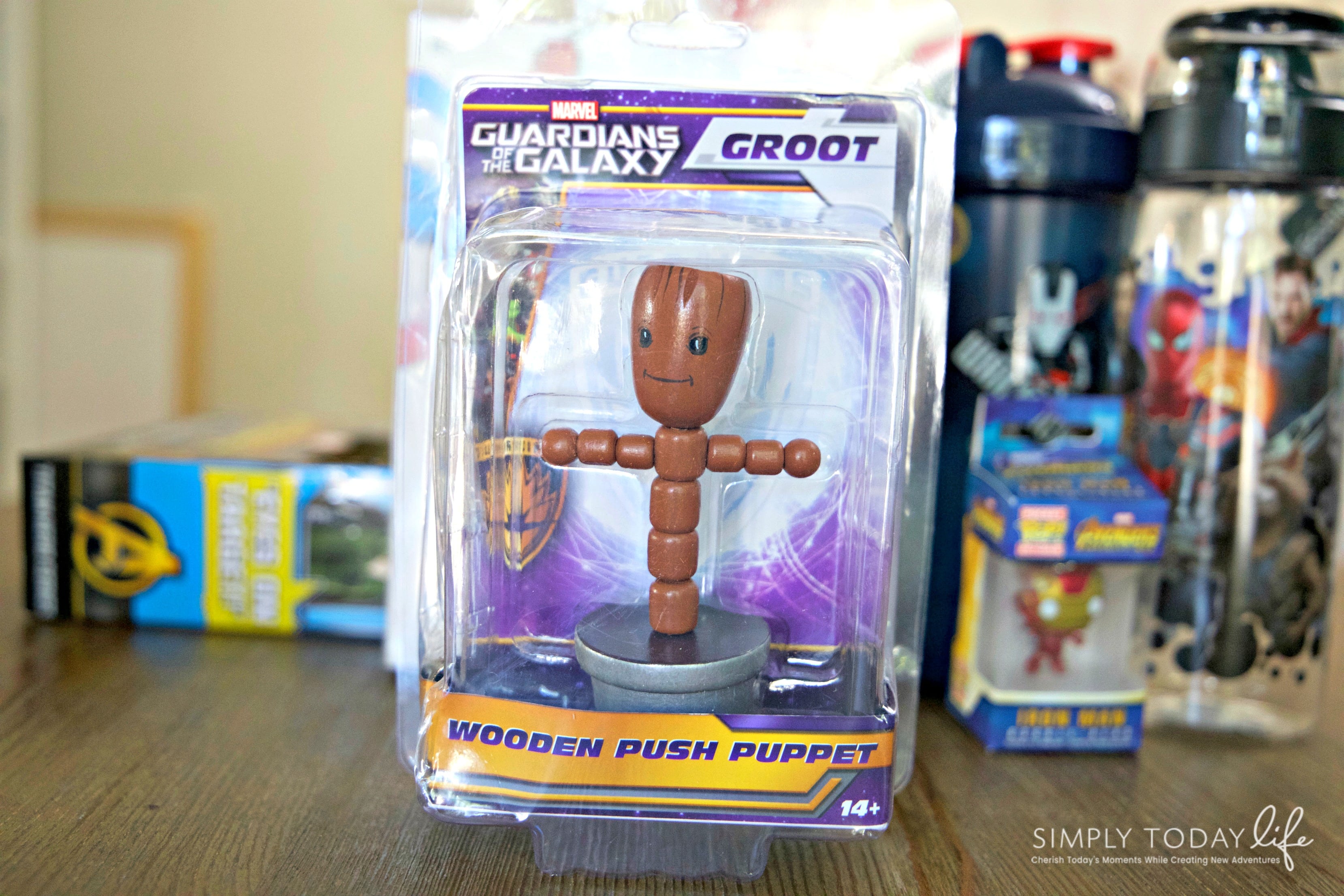 Marvel Guardians of the Galaxy Groot Wooden Push Puppet Kids Toy