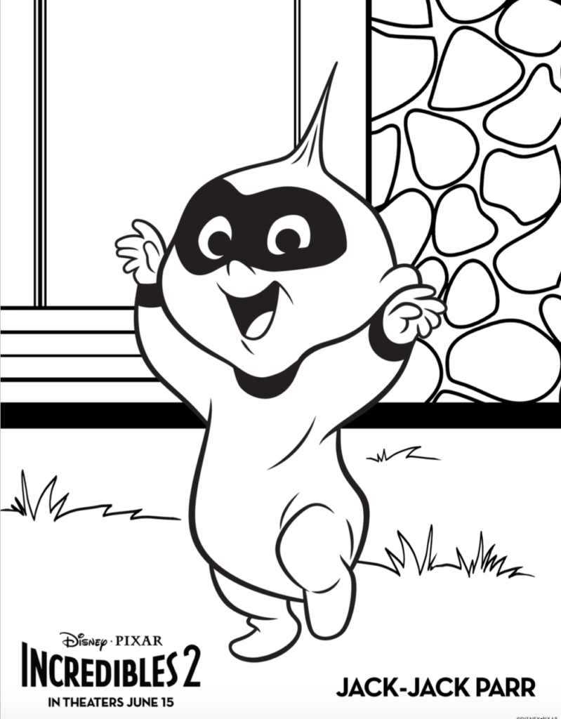 Free Incredibles 2 Coloring Pages And Activity Sheets