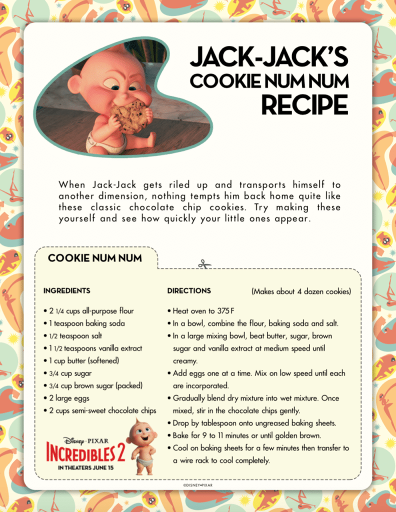 Incredibles 2 Jack-Jack Recipe