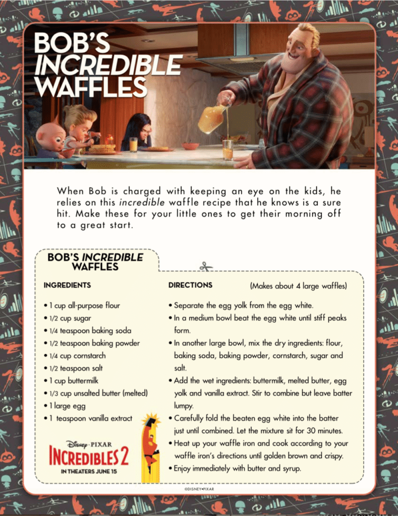 Incredibles 2 Mr. Incredible Recipe