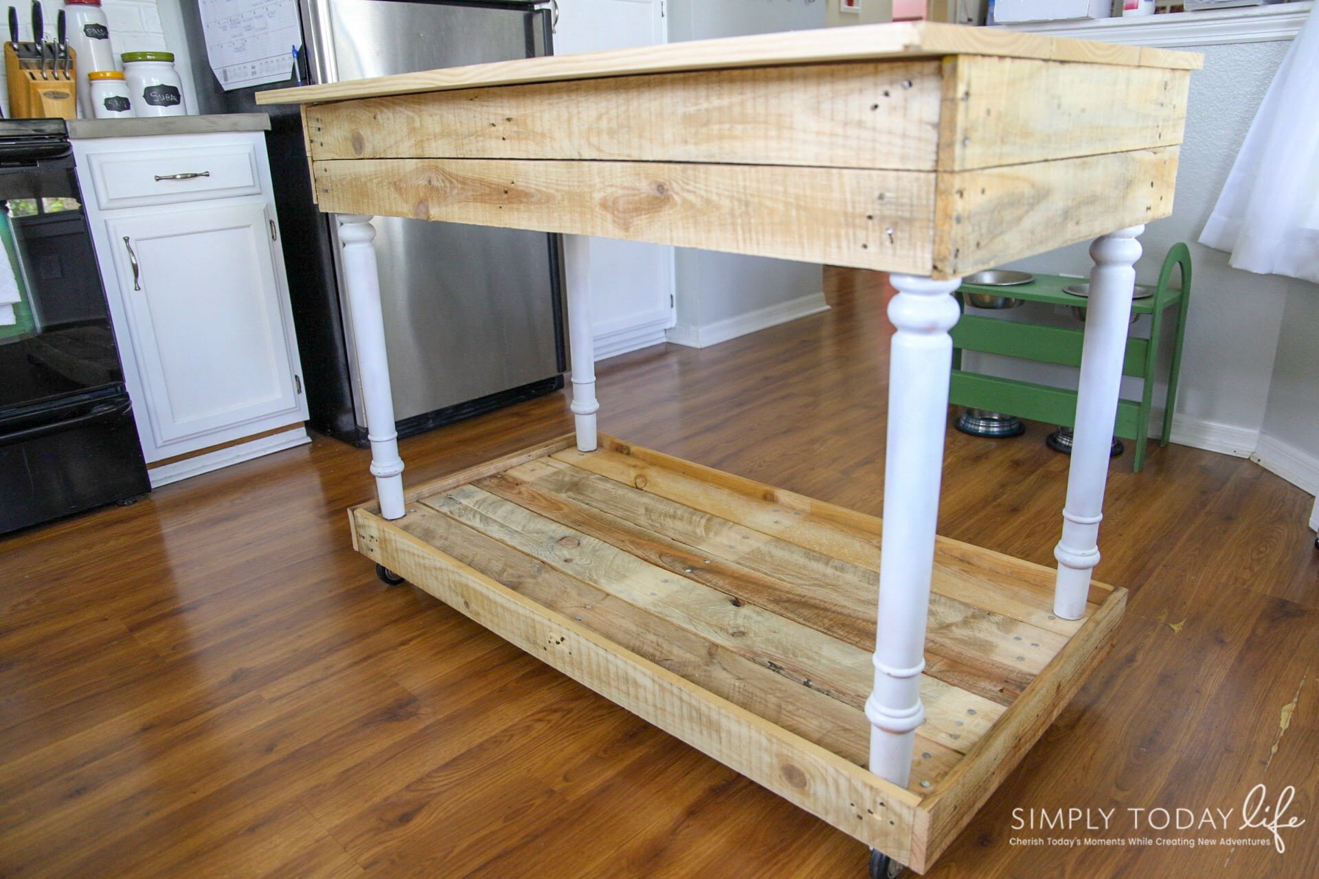 turn a table into a kitchen island