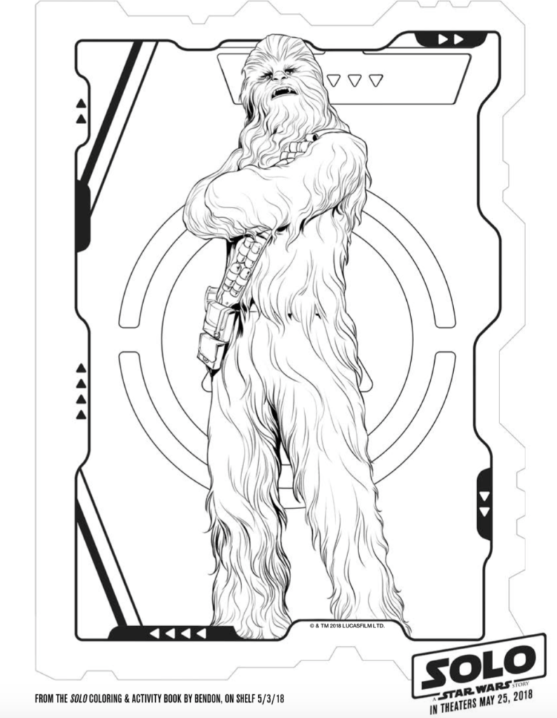 Han Solo A Star Wars Story Coloring Sheets Chewbacca