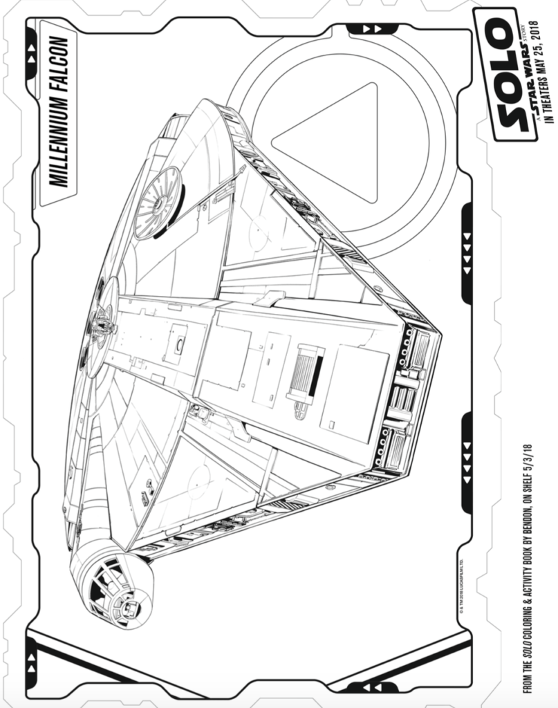 Han Solo A Star Wars Story Coloring Sheets millennium Falcon