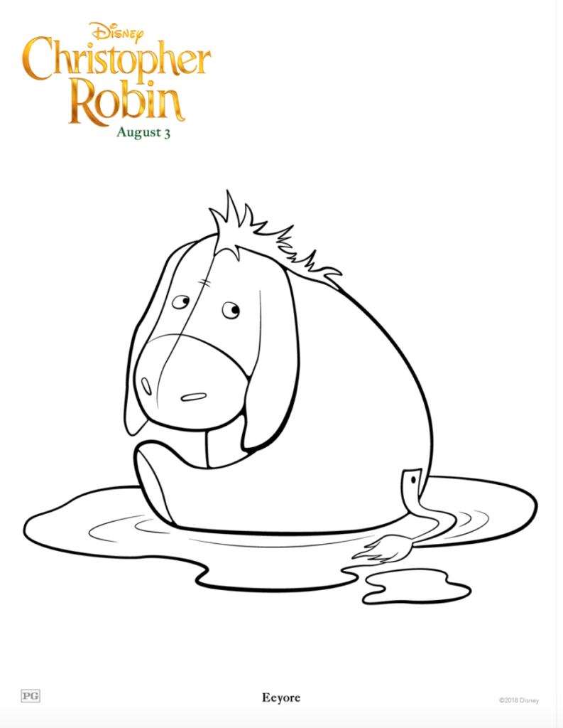 Christopher Robin Eeyore Coloring Page