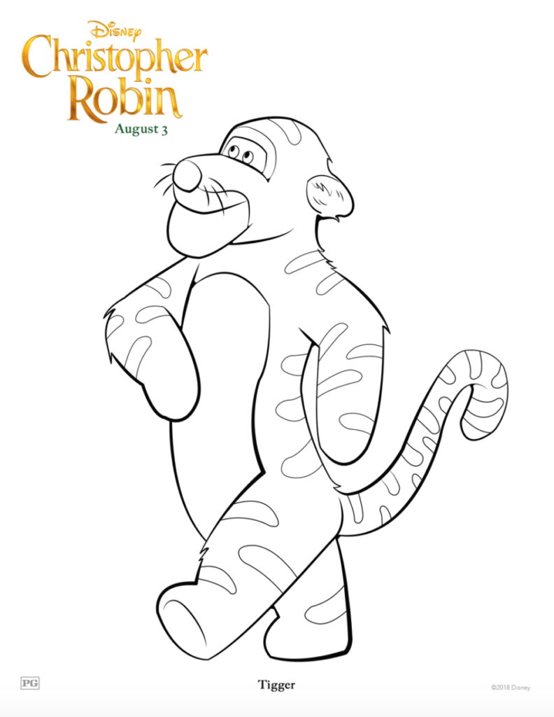 Christopher Robin Winnie the Pooh Coloring Page