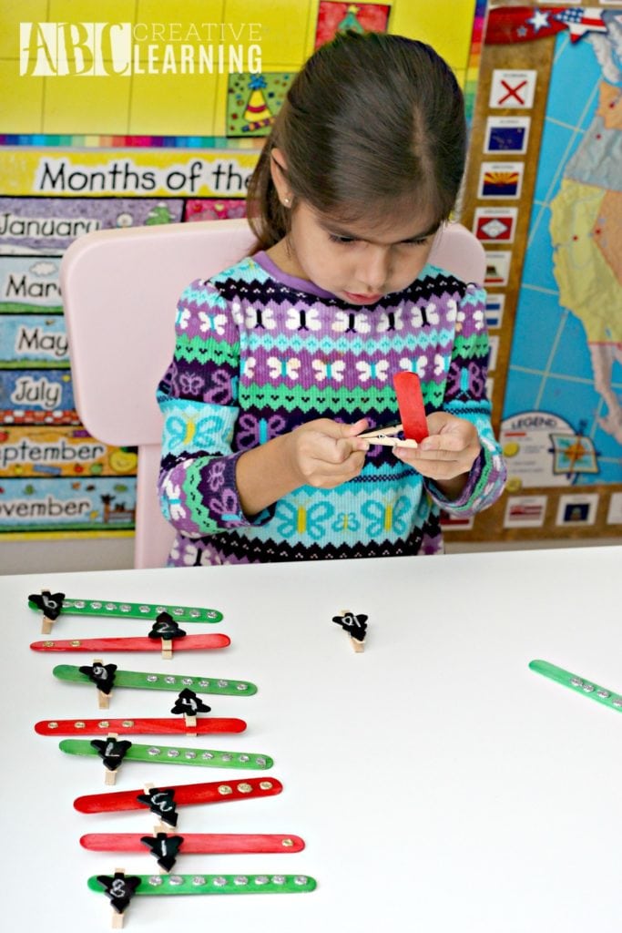 Christmas Tree Counting Activity homeschool 