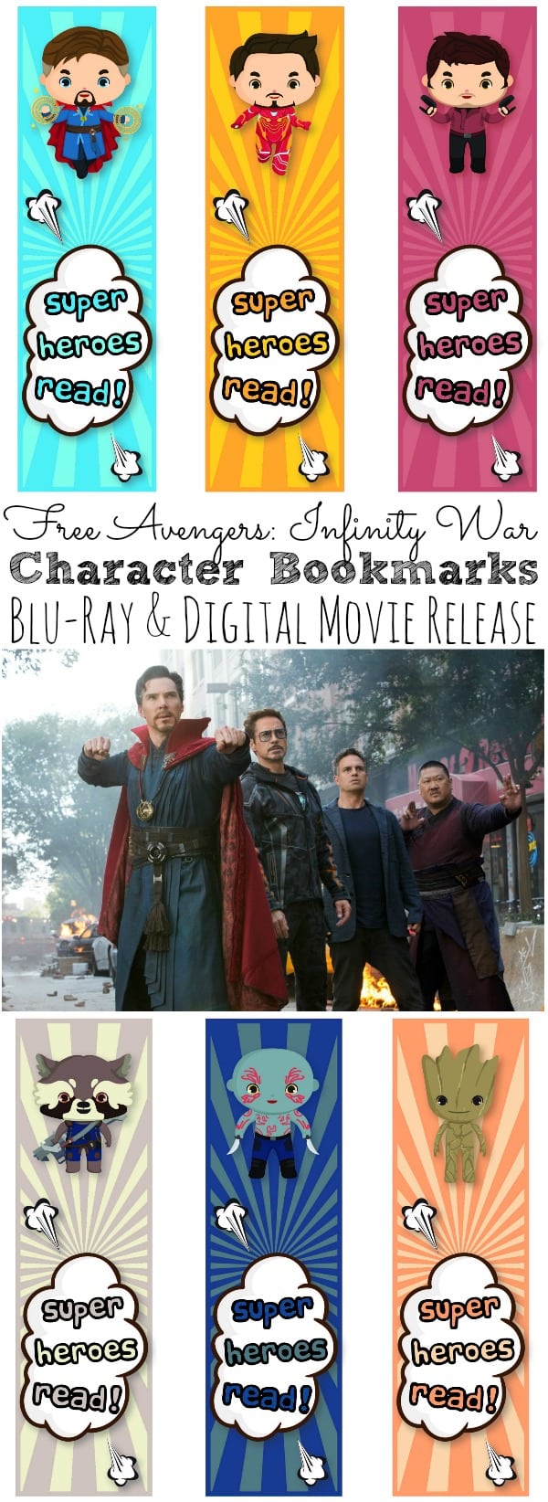 Free Avengers Bookmarks for Kids