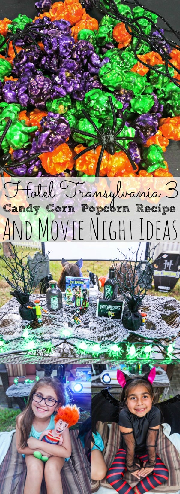 Hotel Transylvania 3 Candy Corn Popcorn Recipe and Movie Night Ideas - simplytodaylife.com