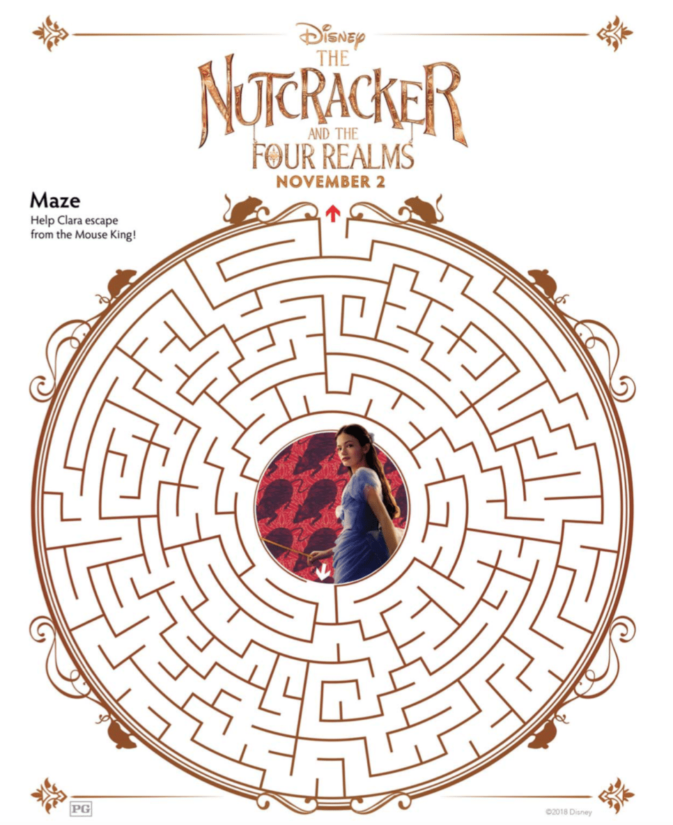 The Nutcracker and the Four Realms Maze Activity Sheet