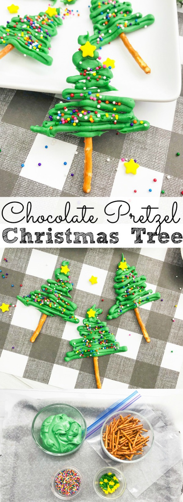 Chocolate Pretzel Christmas Tree