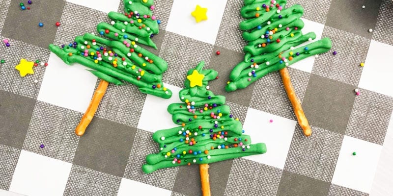 Chocolate Pretzel Christmas Tree