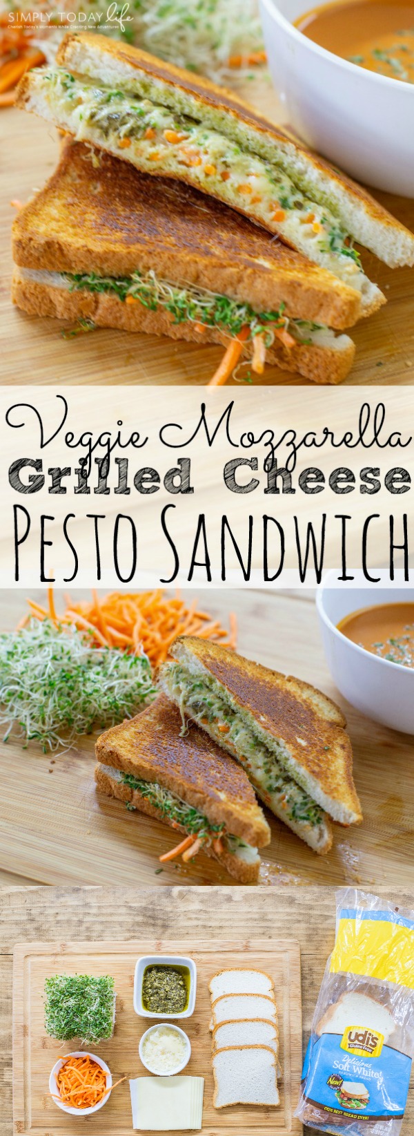 Veggie Mozzarella Grilled cheese Pesto Sandwich