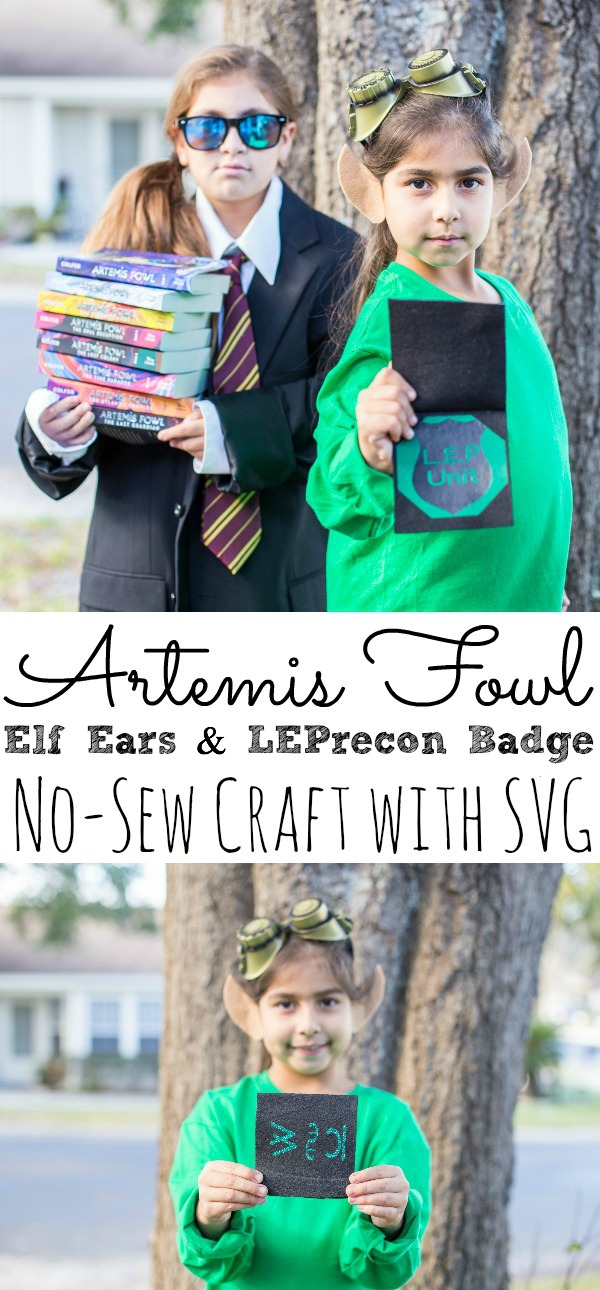 Artemis Fowl Elf Ears and LEPrecon Badge No Sew Craft