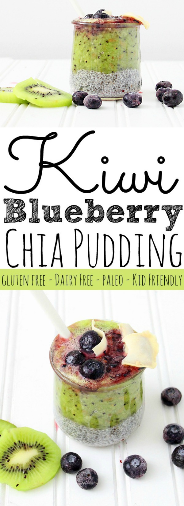 Easy Breakfast Chia Pudding Recipe with Kiwi and Blueberry