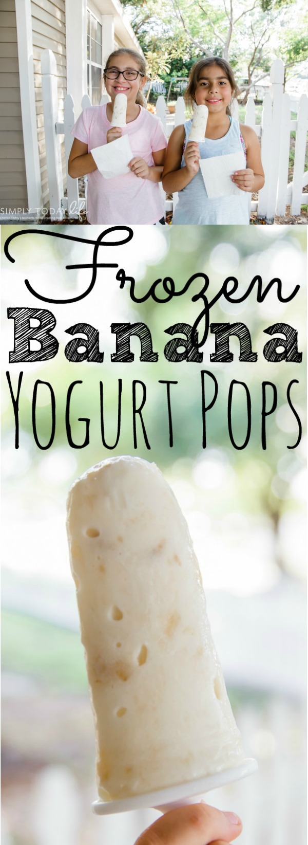 Frozen Banana Yogurt Popsicle