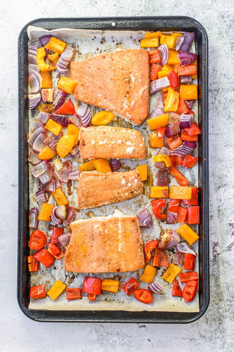 SHEET PAN CHILI LIME SALMON