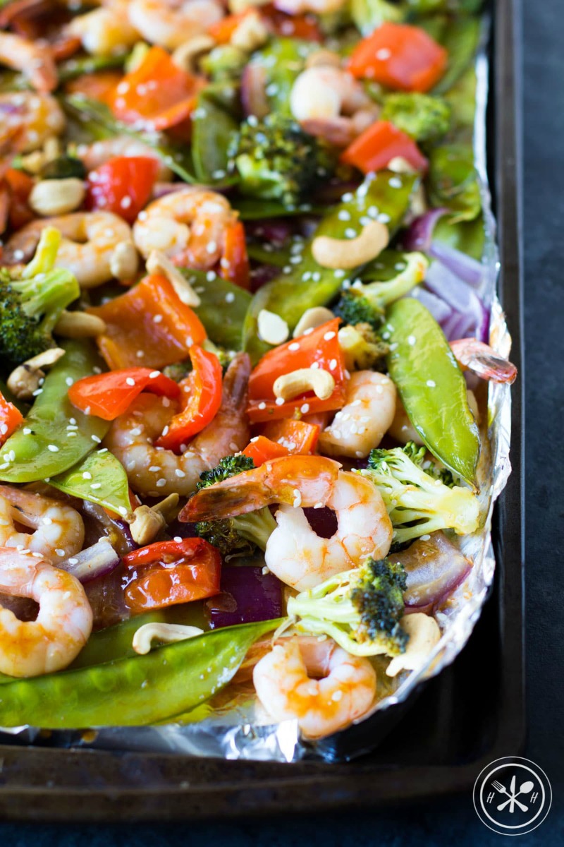 SHEET PAN SWEET & SPICY SHRIMP