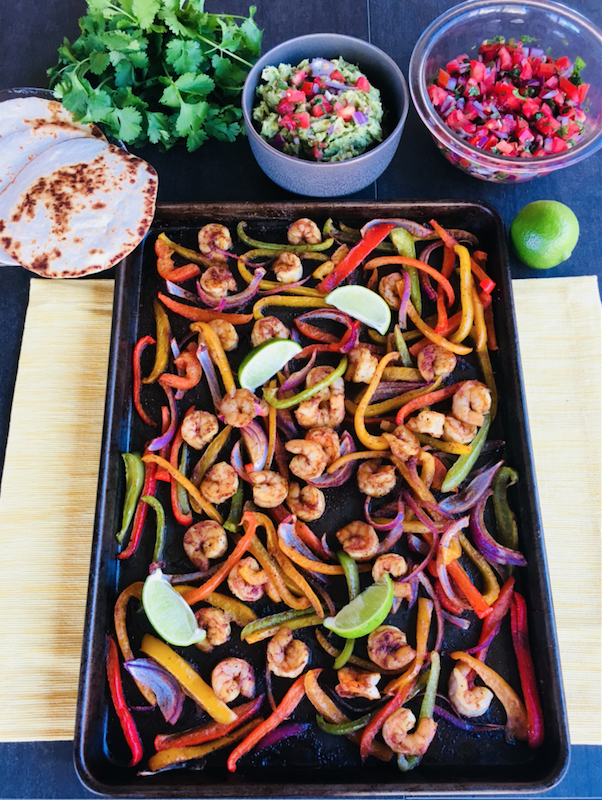 Sheet Pan Shrimp Fajitas