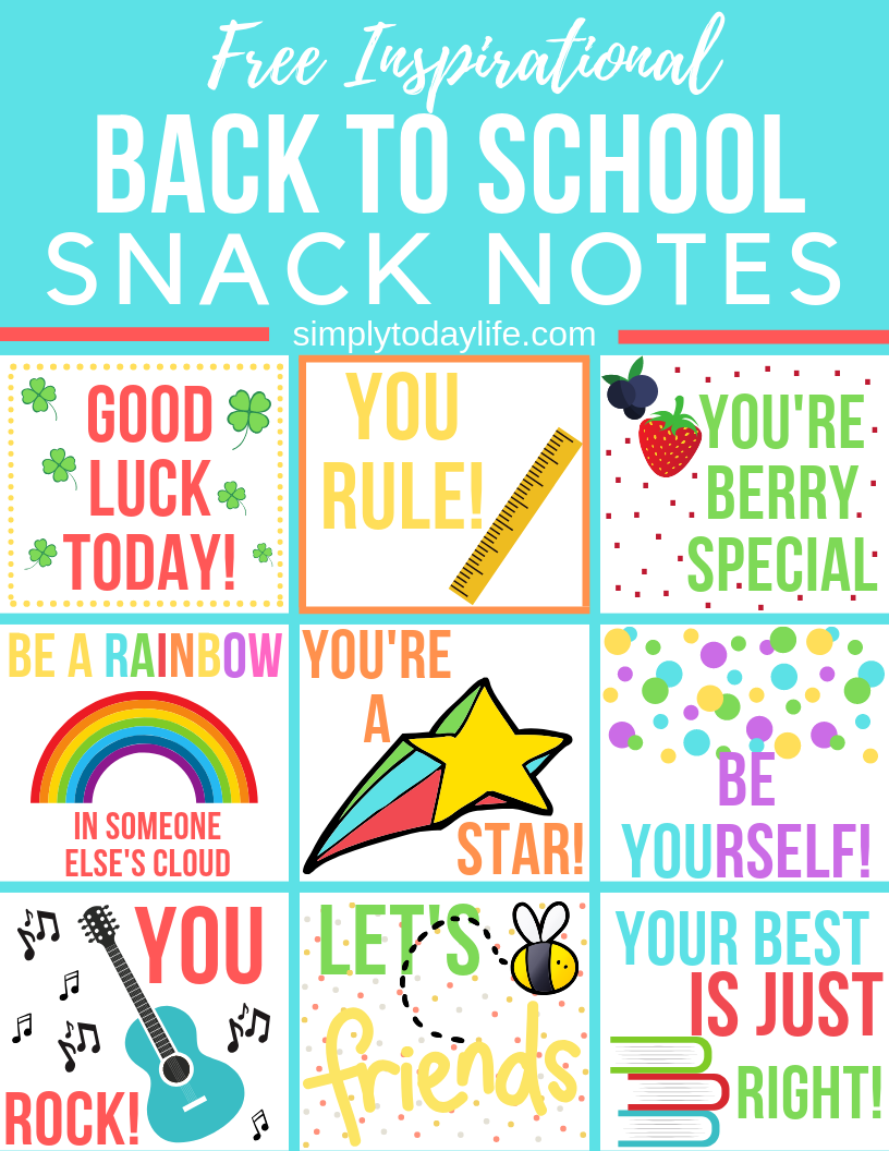 Back To School Snack Free Printable