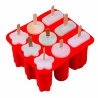 Silicone Popsicle Mold, 3-Shape, 9-Cavity Homemade Ice Pop Mold Ice Cream Mold, Easy to Pop Out & BPA Free