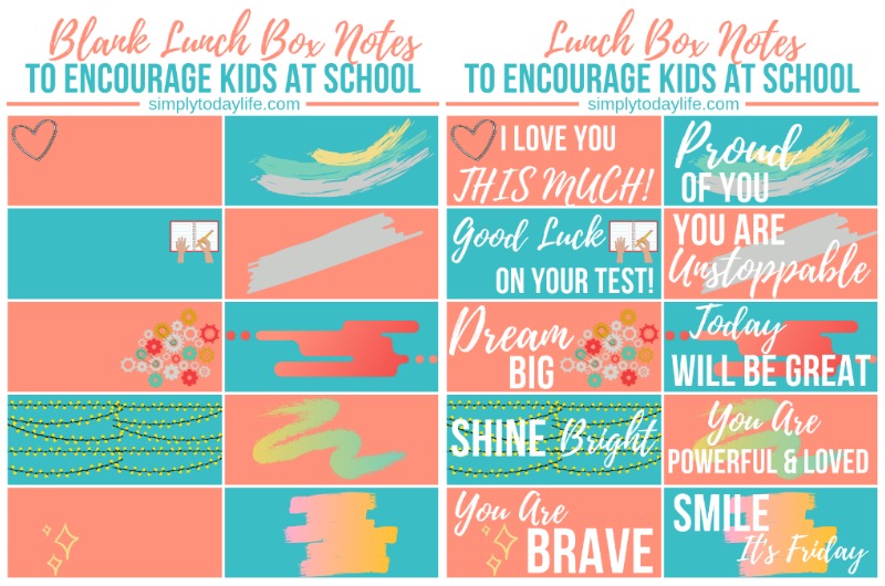 Back To School Lunch Box Notes For Kids