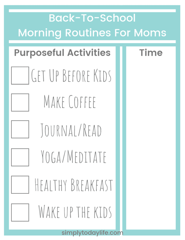 Back To School Morning Routines For Moms - Simply Today Life