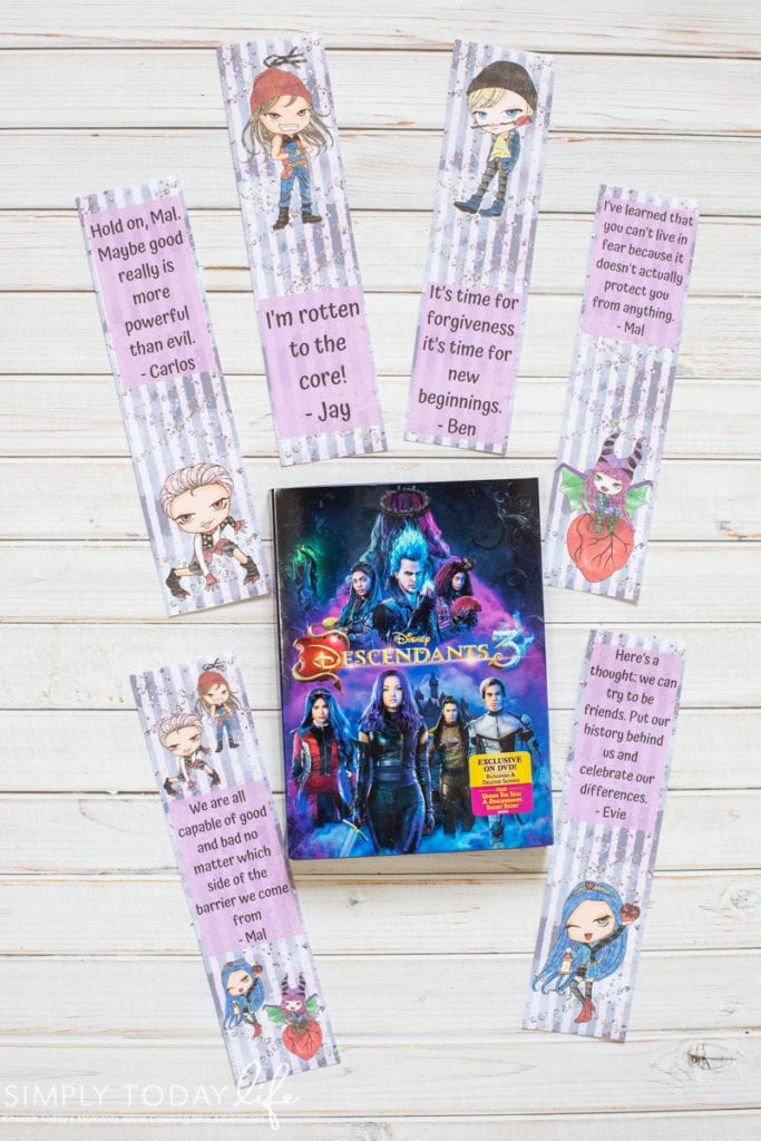 Bookmarks for Kids Inspired by the Villain Kids Descendants
