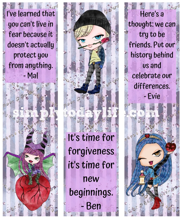 Disney Descendants Bookmarks