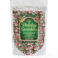 Holiday Sprinkles, 2 lbs. by Unpretentious Baker, Kosher, Gluten Free, Red, White & Green Christmas Sprinkles/Jimmies