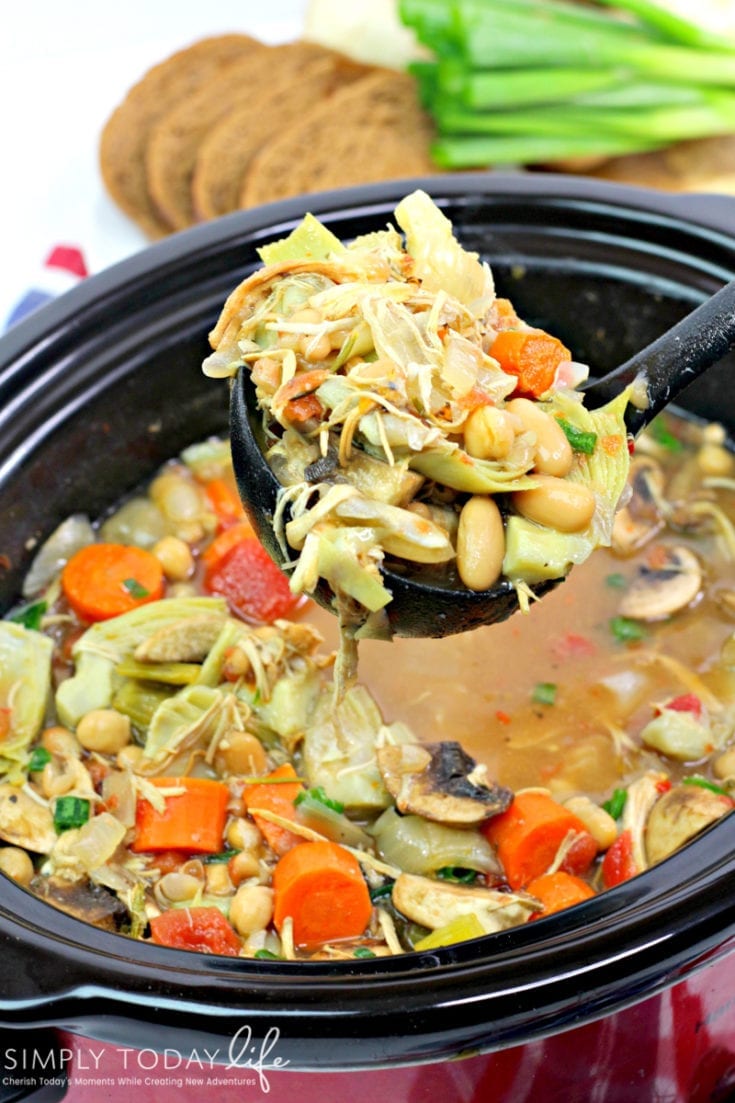 Slow Cooker Chicken Vegetable Soup - Simply Today Life