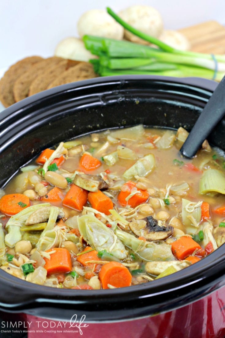 Slow Cooker Chicken Vegetable Soup - Simply Today Life