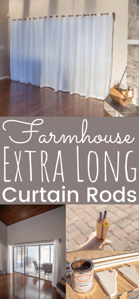 Farmhouse DIY Extra Long Curtain Rods